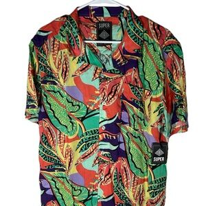 Super Massive Multicolor Button Up Shirt Men’s Size L